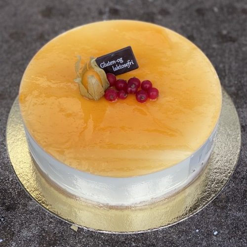 GLUTENFRI OSTEKAKE MED PASJONSFRUKT 10 biter